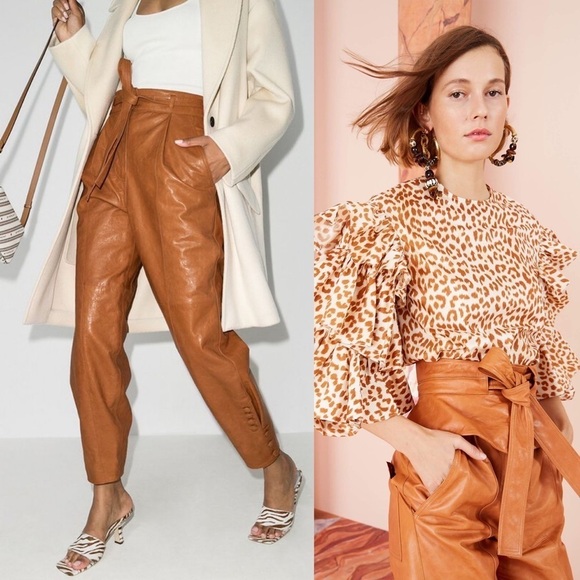 Ulla Johnson  Navona Pant in Cognac - Picture 1 of 12